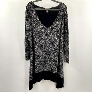 J. Jill Wherever Collection Stretch Asymmetrical Shark Bite Hem Pull Over Top